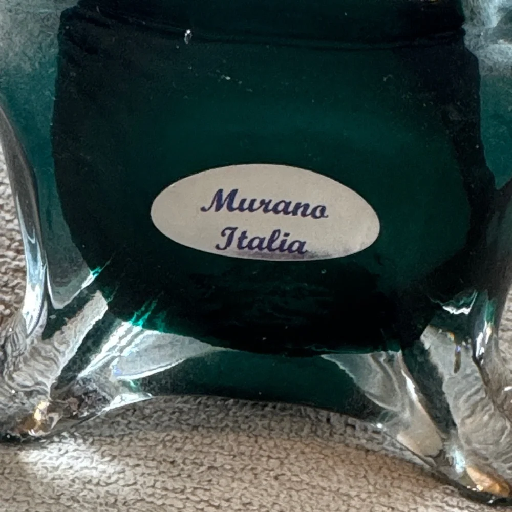 Murano Turquoise Glass Vase